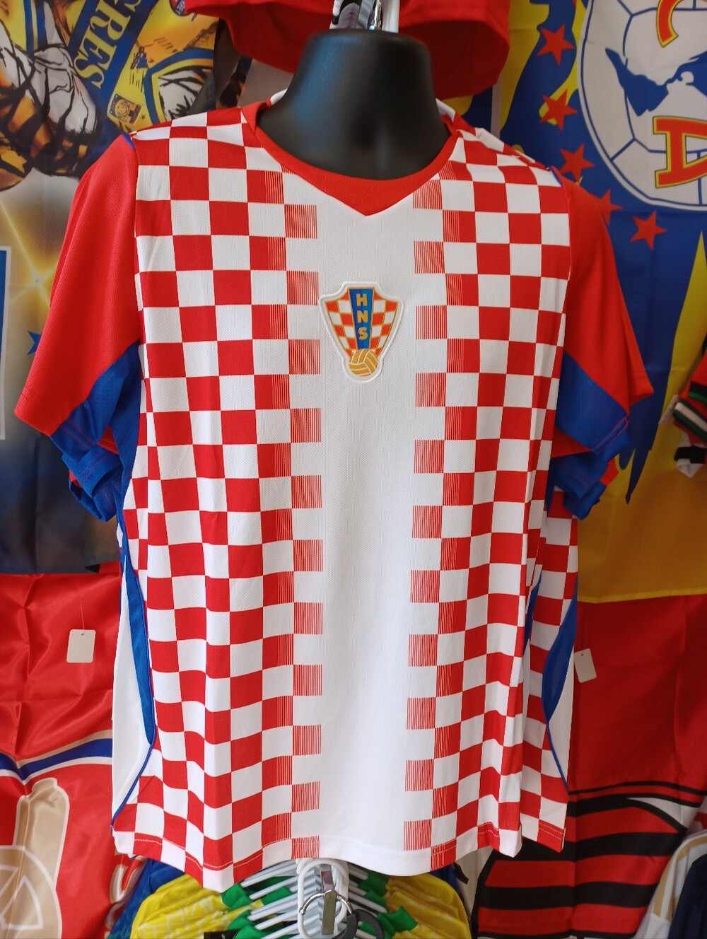Croatia Red and White Checkered Shirt